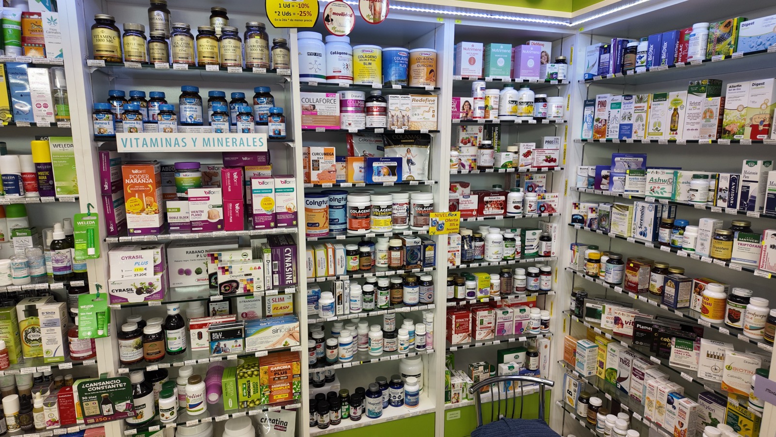 Selección de vitaminas, minerales y complementos en Herbolarios Doemi